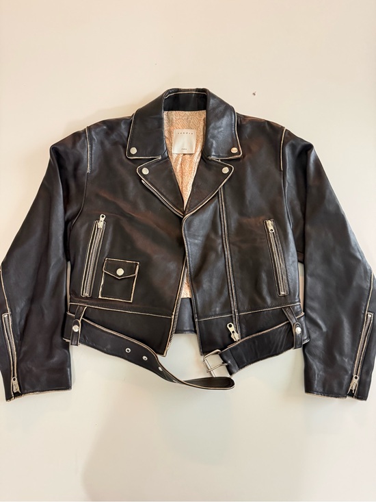 Sandro Jackets & Blazers - Sandro Black Leather Biker Jacket